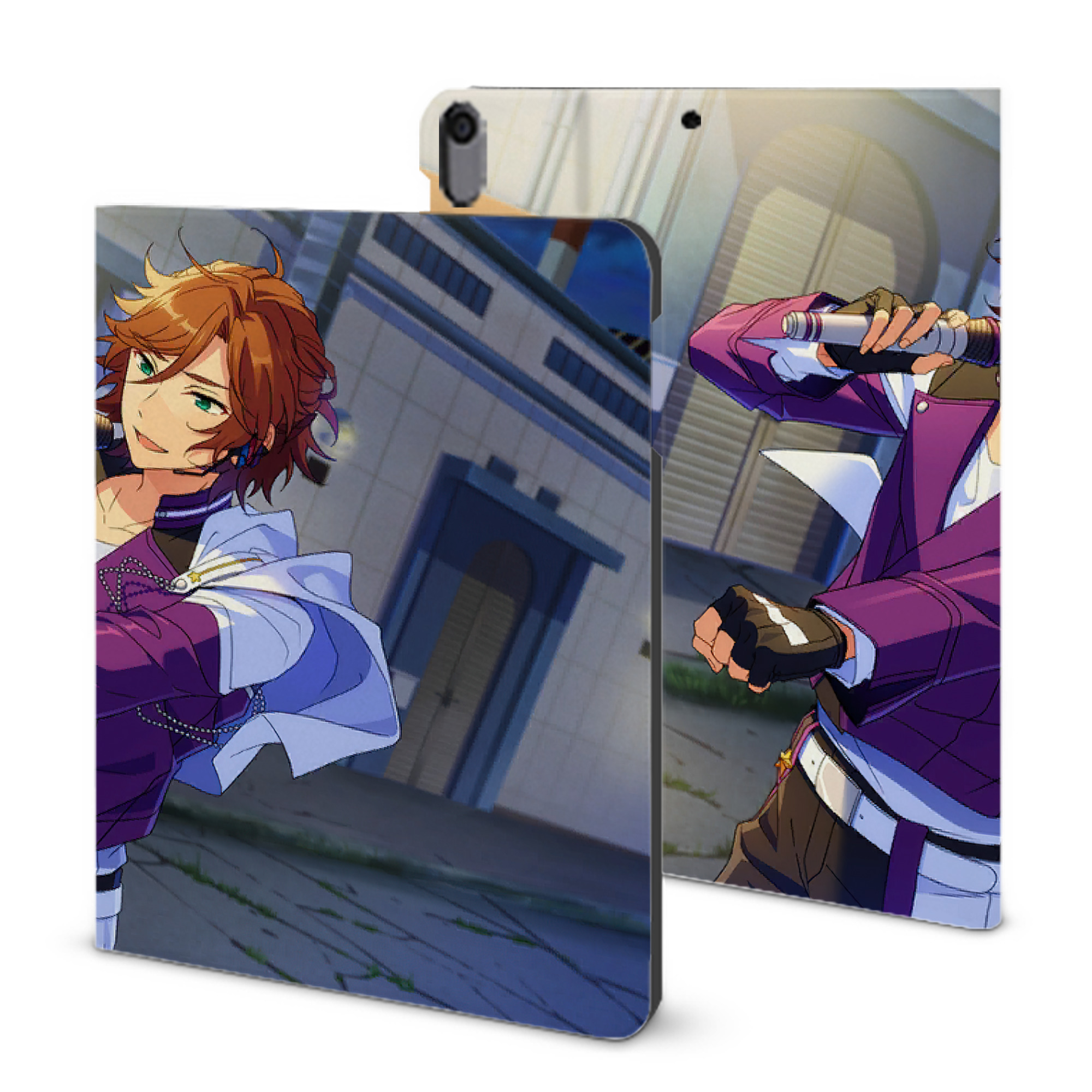 （画像用） あんさんぶるスターズ! Ensemble Stars IPad ケース ブック型 PUレザー TPU 耐衝撃 軽量 薄型 ペン収納なし 全面保護 IPad 各モデル対応